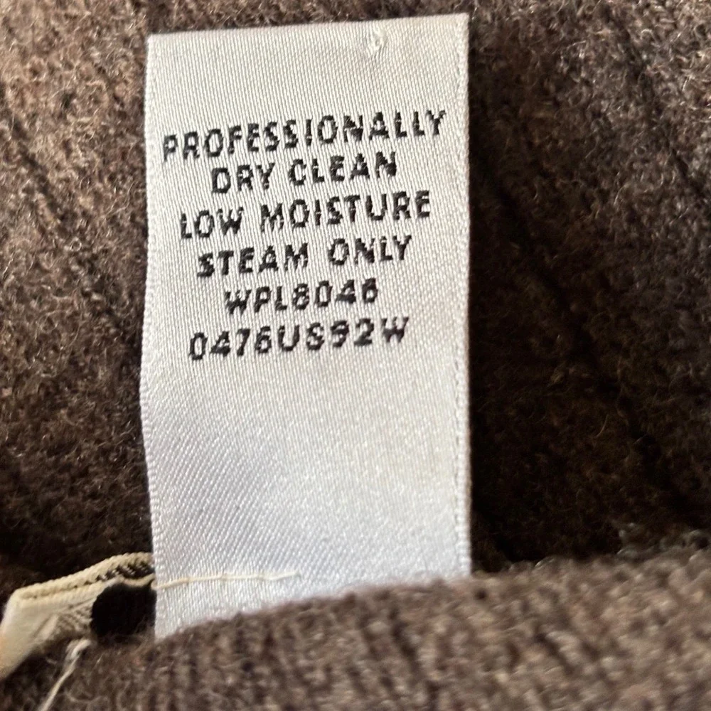 Alfani Womens Medium Grey‎ Merino Wool Ribbed Sweater Made in Italy Crew Neck M